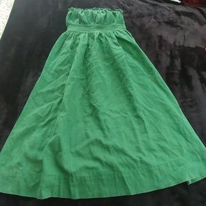 Free people green strapless sundress